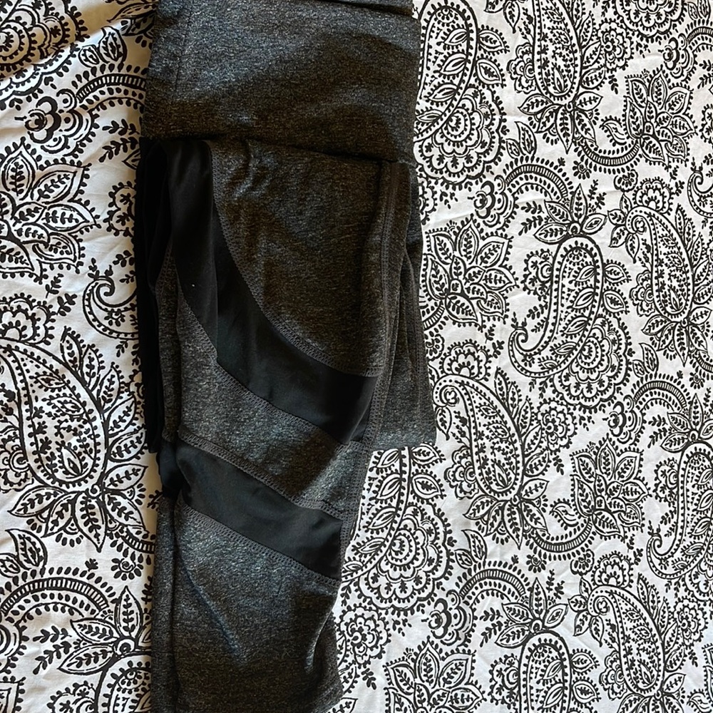 Grey and black leggings